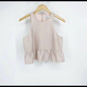 LIKELY Metallic Pink Peplum Tank Size 4